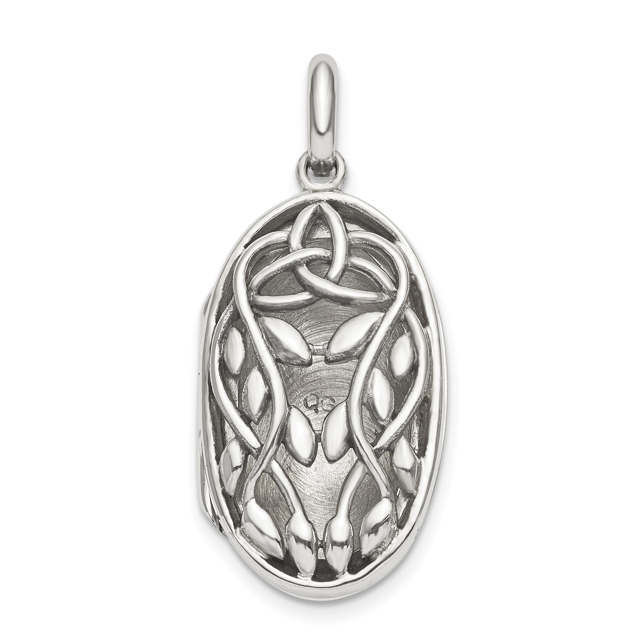 Sterling Silver Antiqued Filigree 23mm Locket Pendant (QLS851)