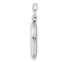 Sterling Silver Rhodium-plated 26mm Oval Diamond Accent Satin Locket view 2