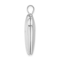 Sterling Silver Rhodium-plated Polished Front Satin Back Scrolled 24mm Ash Holder Heart Locket view 2