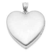 Sterling Silver Rhodium-plated Forever in MY Heart 24mm Ash Holder Heart Locket view 3