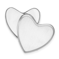 Sterling Silver Rhodium-plated Satin Flower 24mm Ash Holder Heart Locket view 4