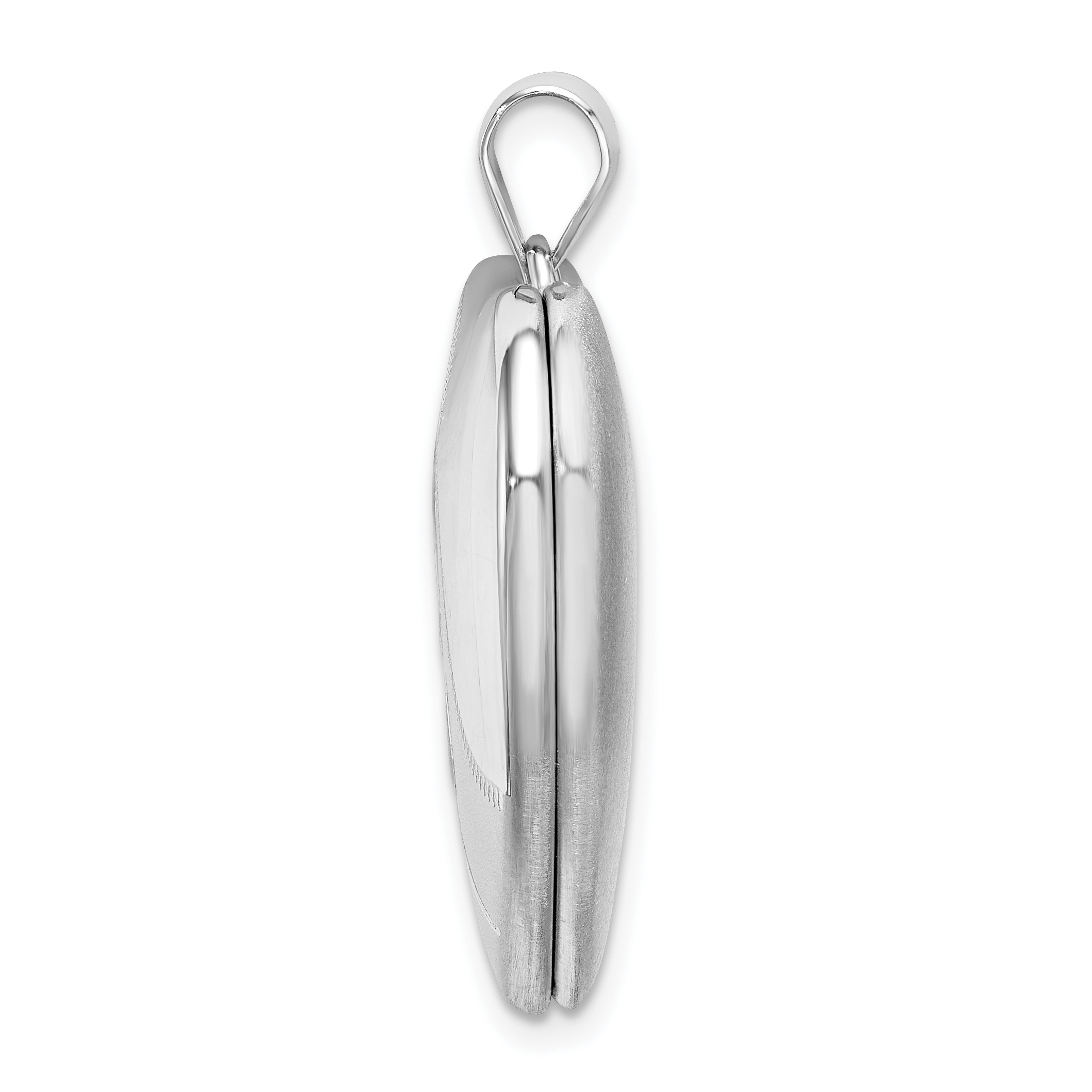 Silber Satin Emaille Rose Esche Halter Herz Medaillon QLS878 - Bild 2 von 4