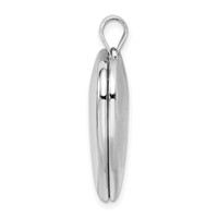 Sterling Silver Rhodium-plated Satin Polished Pawprints 24mm Ash Holder Heart Locket view 2