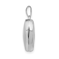 Sterling Silver Rhodium-plated Polished 15mm Heart Locket view 2
