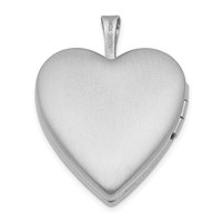 Sterling Silver Rhodium-plated Polished MY Angel with Wings 21mm Heart Locket view 4