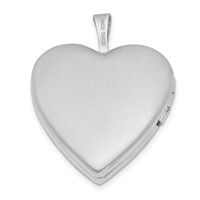 Sterling Silver 20mm Polished Pink Resin Cameo Flower Heart Locket view 4