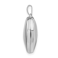 Sterling Silver Rhodium-plated Polished 18mm Heart Locket view 2