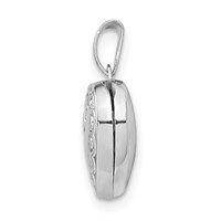 Sterling Silver Rhodium-plated 13mm Heart Locket view 2