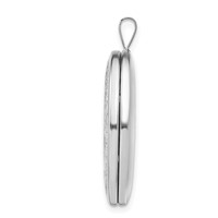 Sterling Silver Platinum-plated Polished Front Satin Back Tree 26mm Oval Locket view 2