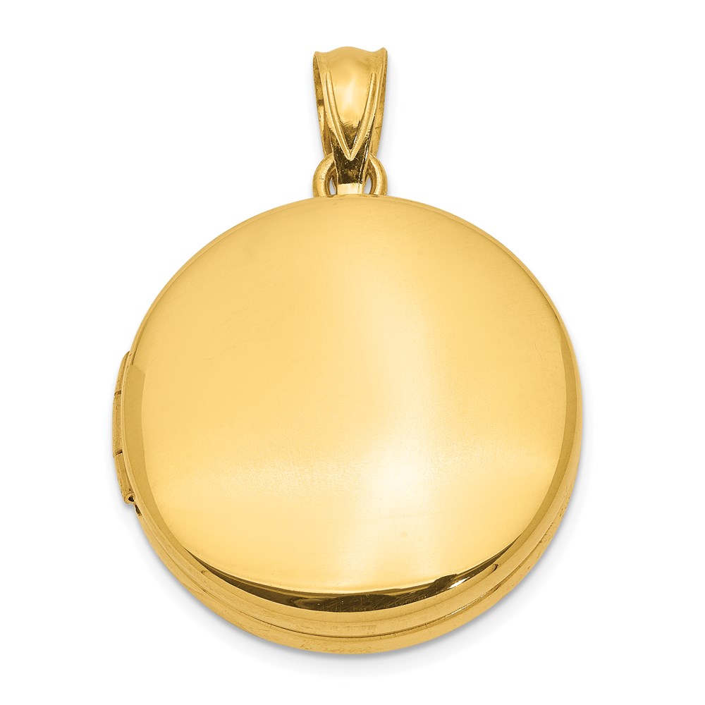 Sterling Silver 20mm Gold-plated Polished Round Locket