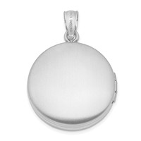 Sterling Silver 20mm Diamond Polished Saint Christopher Round Locket view 4