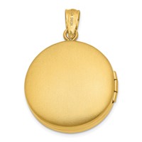 Sterling Silver 20mm Gold-plated Polished Diamond Accent Round Locket view 4
