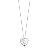Diamond Fascination Diamond Mystique Sterling Silver Platinum-plated Diamond Heart Locket view 2
