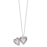 Diamond Fascination Diamond Mystique Sterling Silver Platinum-plated Diamond Heart Locket view 5