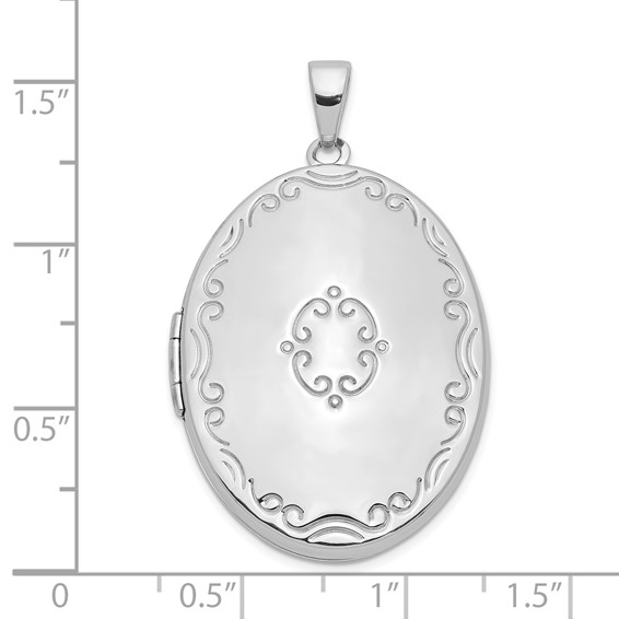 Sterling Silver Fancy Border Locket