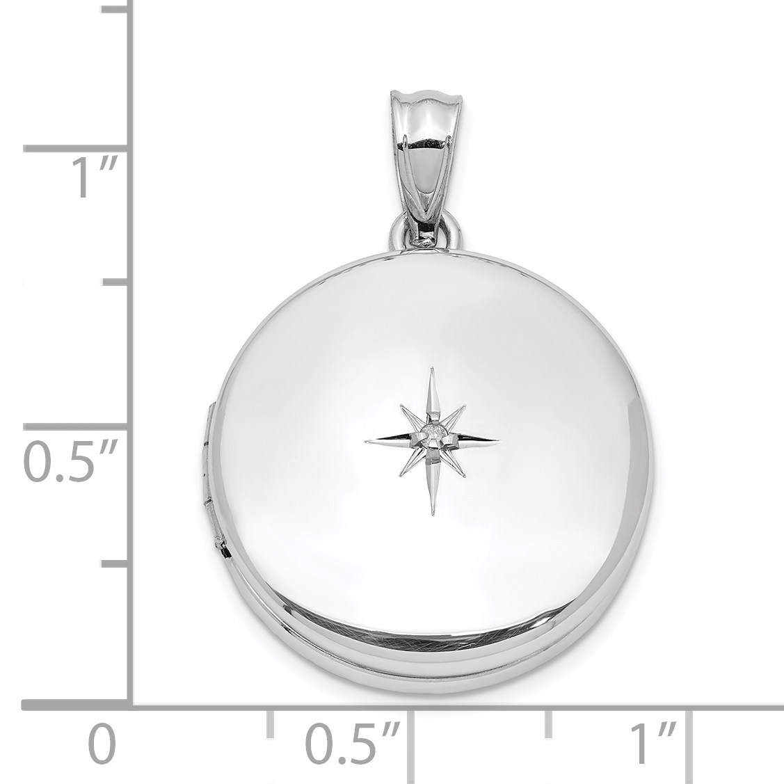 Rundes Medaillon Silber 20 mm Diamant poliert QLS954 - Bild 5 von 5