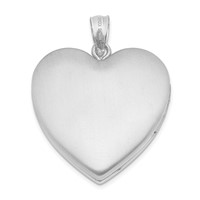 Sterling Silver Rhodium-plated Satin Tree 24mm Ash Holder Heart Locket view 3