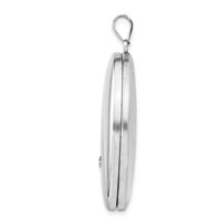 Sterling Silver Rhodium-plated Diamond Star 34mm Ash Holder Oval Locket view 2