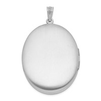 Sterling Silver Rhodium-plated Diamond Star 34mm Ash Holder Oval Locket view 3