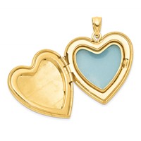 Sterling Silver Gold-tone Diamond-cut Cross and Flowers 24mm Ash Holder Heart Locket view 3