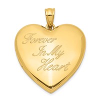 Sterling Silver Gold-tone Forever in MY Heart 24mm Ash Holder Heart Locket view 1