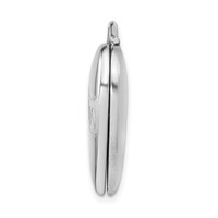Sterling Silver Rhodium-plated Satin & Polished Xxxooo Heart Locket view 2