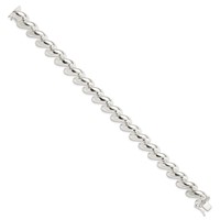 Sterling Silver Polished 12mm San Marco Bracelet, 7" view 2