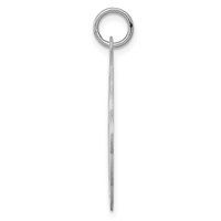 Sterling Silver Rhodium-plated Engraveable Girl Disc Charm view 2