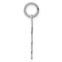 SSilver Rh-plt D C Engravable Boy Polished Front Satin Back Disc Charm view 2