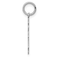 Sterling Silver Rhod-plated Eng. Girl Polished Front Back Disc Charm view 2