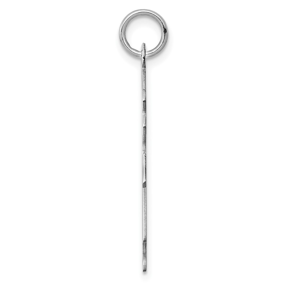 Sterling Silver Rhod-plated Eng. Girl Polished Front/Back Disc Charm (QM334/18P)
