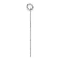 Sterling Silver Rhodium-plated Engraveable Boy Polished Front Satin Back Disc Charm view 2