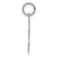 SSilver Rh-plt Engravable Boy Girl Polished Front Satin Back Disc Charm view 2