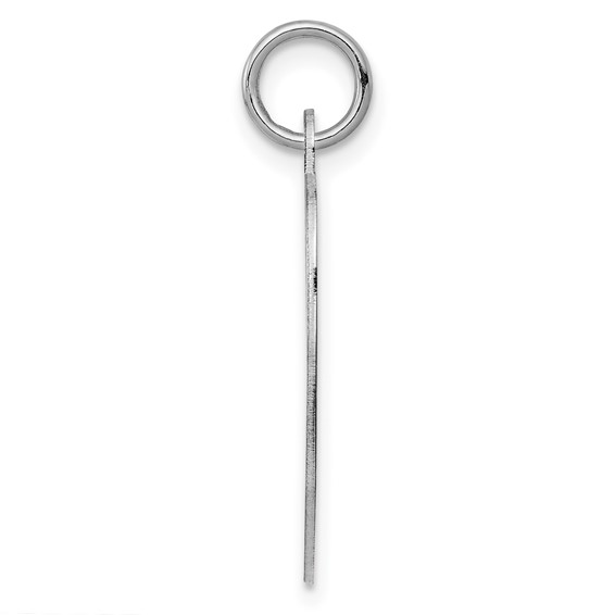 Sterling Silver Rhodium-plated Engravable Boy Disc Charm