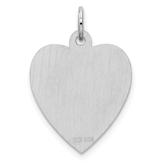 Sterling Silver Rhodium-plated Engravable Boy Disc Charm