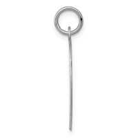 Sterling Silver Rhodium-plated Engravable Girl Disc Charm view 2