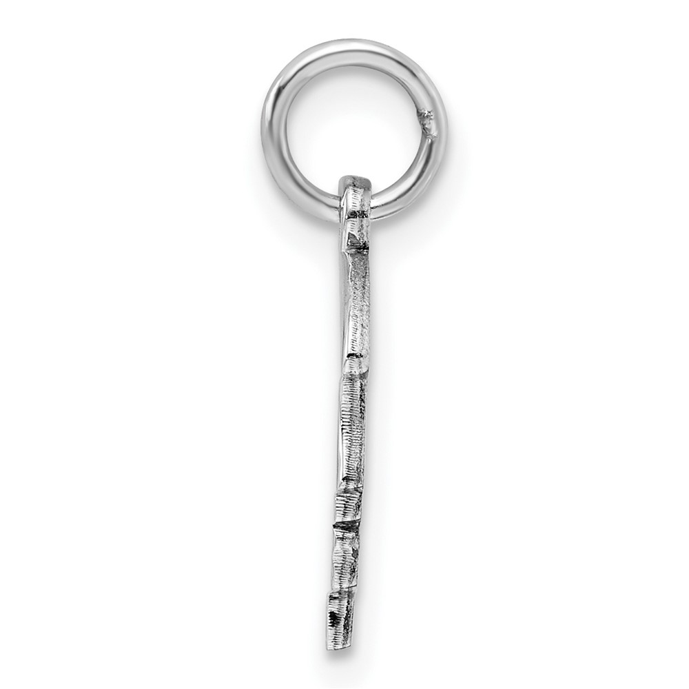 Sterling Silver Rh-plt Engraveable Girl Disc Charm Polish on Front/Back (QM346/27P)