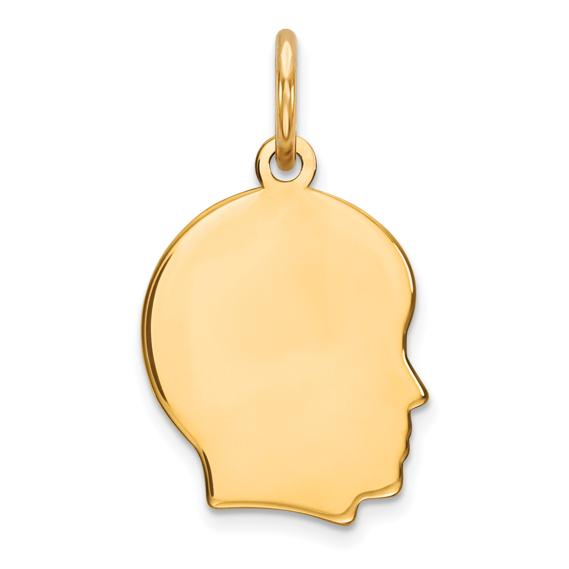 Sterling Silver GP Engraveable Boy Polished Disc Charm (QM347G/27)