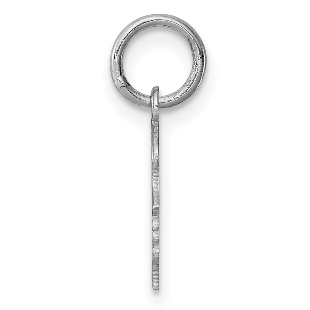 Sterling Silver Rh-plt Engraveable Girl Disc Charm Polish on Front/Back (QM350/18P)