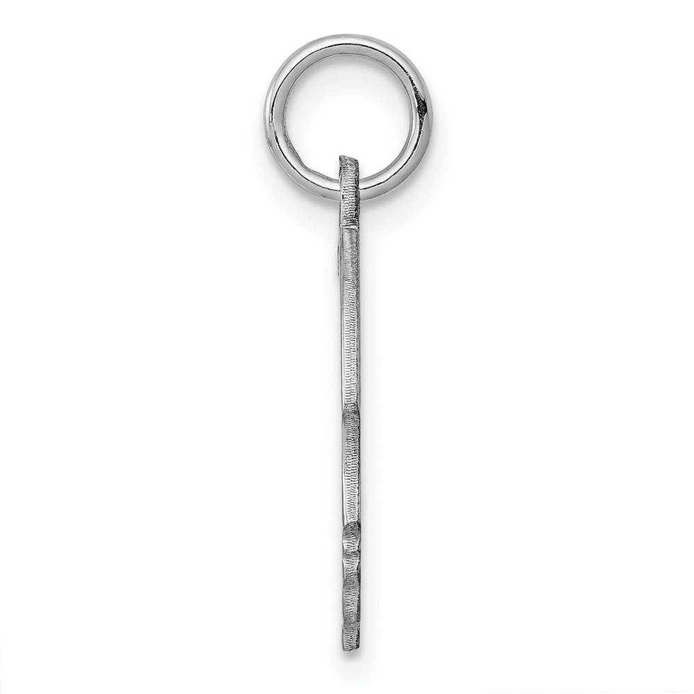 Sterling Silver Rh-plt Engraveable Boy Disc Charm Polish on Front/Back (QM352/18P)