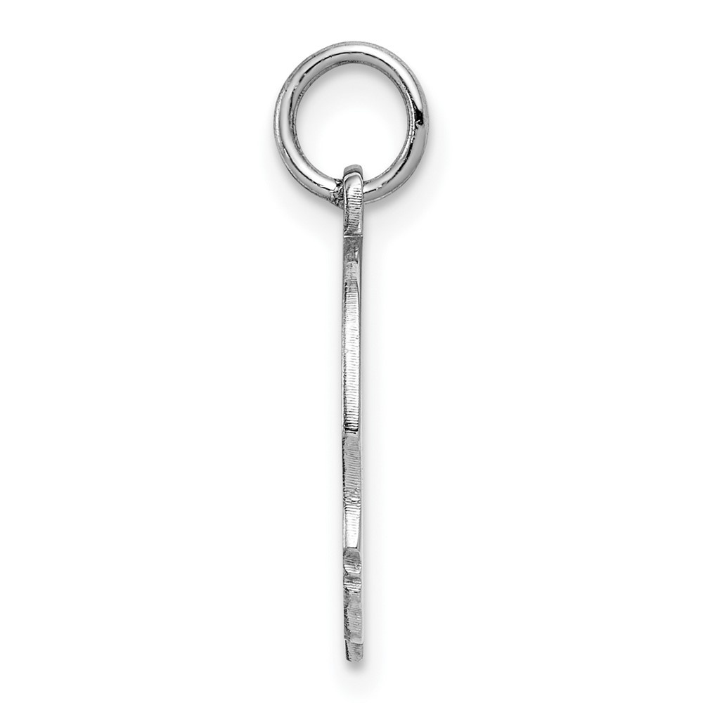 Sterling Silver Rh-plt Engraveable Boy Disc Charm Polish on Front/Back (QM354/18P)