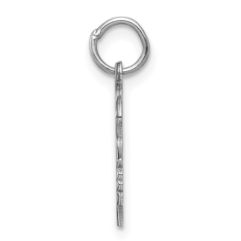 Sterl Silver Rh-plt Engraveable Girl Polished Front/Satin Back Disc Charm (QM355/27)