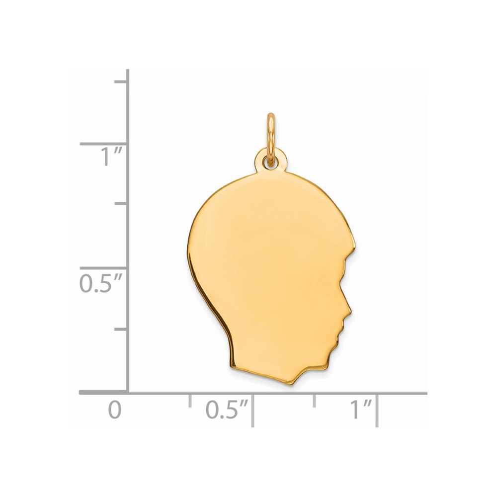 Sterling Silver GP Engraveable Boy Polished Disc Charm (QM358G/27)