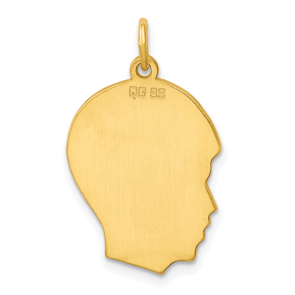Sterling Silver GP Engraveable Boy Polished Disc Charm (QM360G/27)