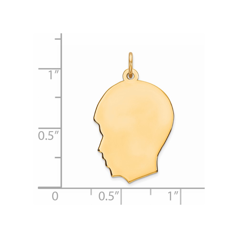 Sterling Silver GP Engraveable Boy Polished Disc Charm (QM360G/27)