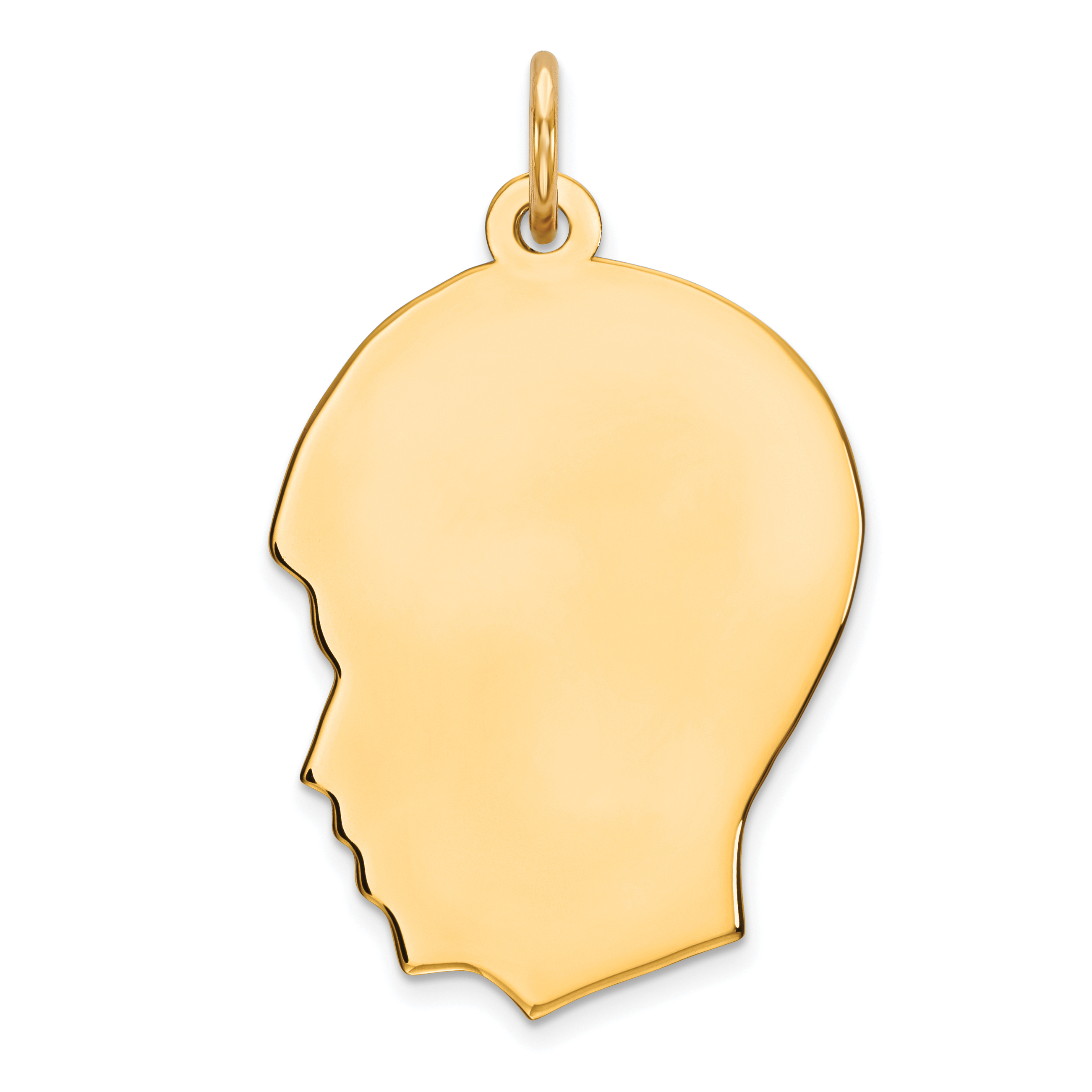 Sterling Silver GP Engraveable Boy Polished Disc Charm (QM360G/27)