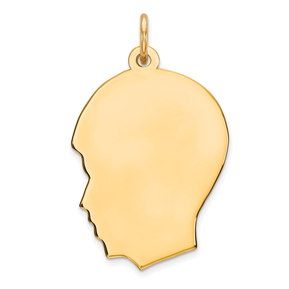Sterling Silver GP Engraveable Boy Polished Disc Charm (QM360G/27)