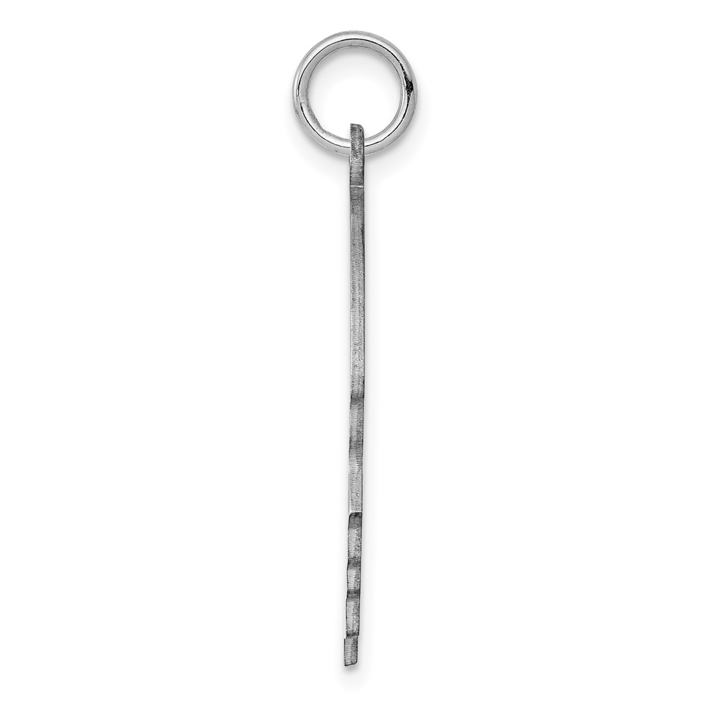 Sterling Silver Rh-plt Engraveable Boy Disc Charm Polish on Front/Back (QM364/27P)