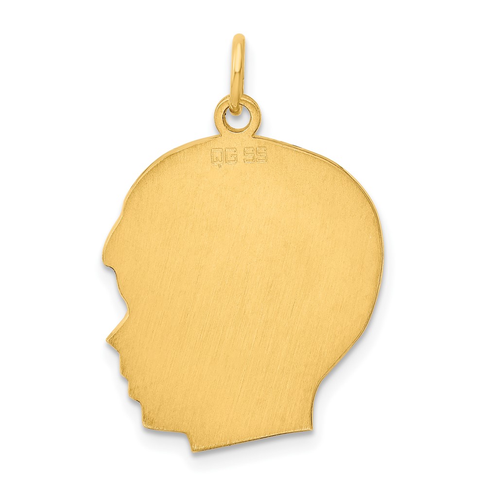 Sterling Silver GP Engraveable Boy Polished Disc Charm (QM364G/27)