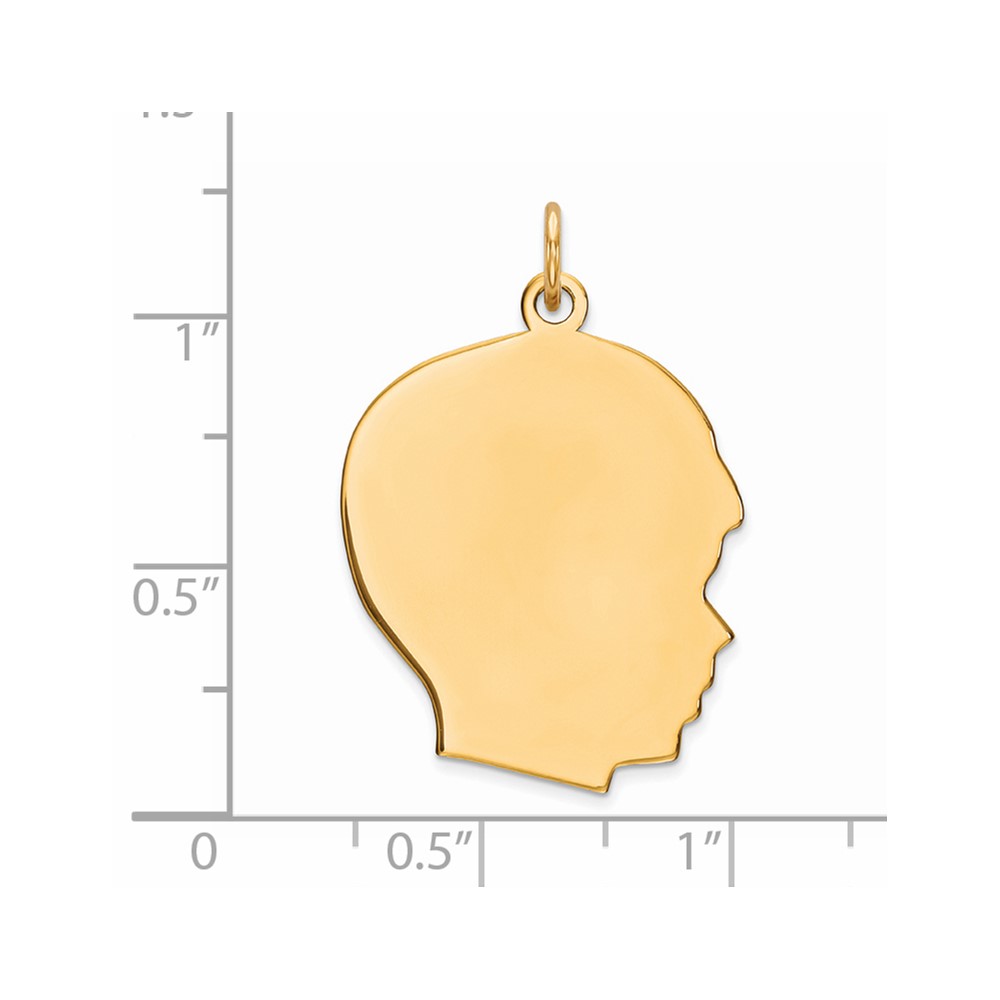 Sterling Silver GP Engraveable Boy Polished Disc Charm (QM364G/27)